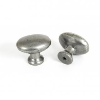 Oval Cabinet Knob - Pewter
